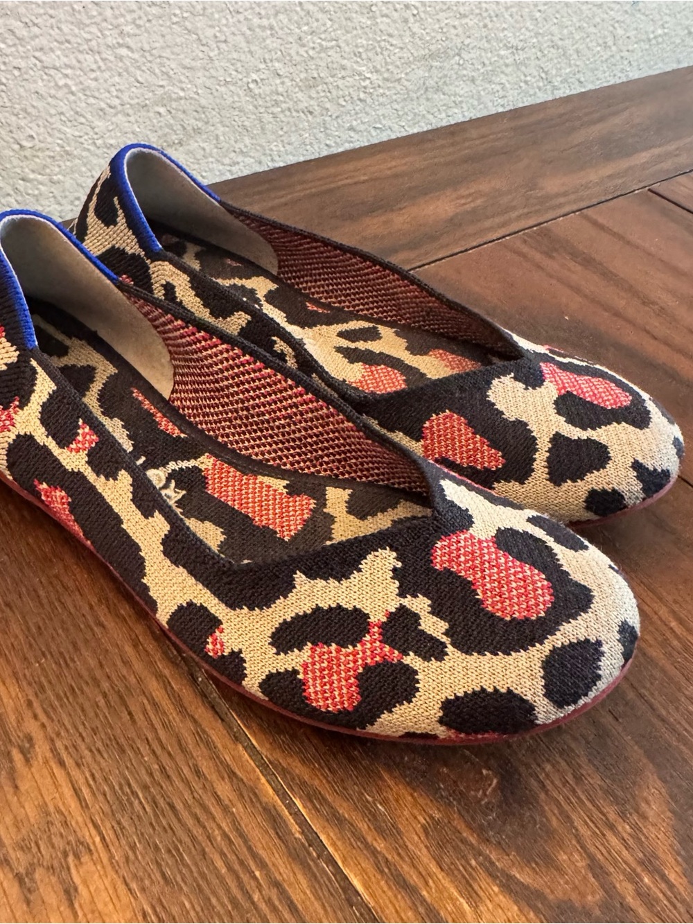 Rothy's The Flat Big Red Cat Animal Print Round Toe Flats Retired Women Size 6